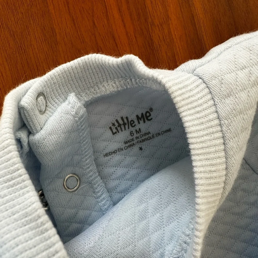 Little Me baby boy 2 piece set. Adorable Light Blue and Teddy bear size 6 months